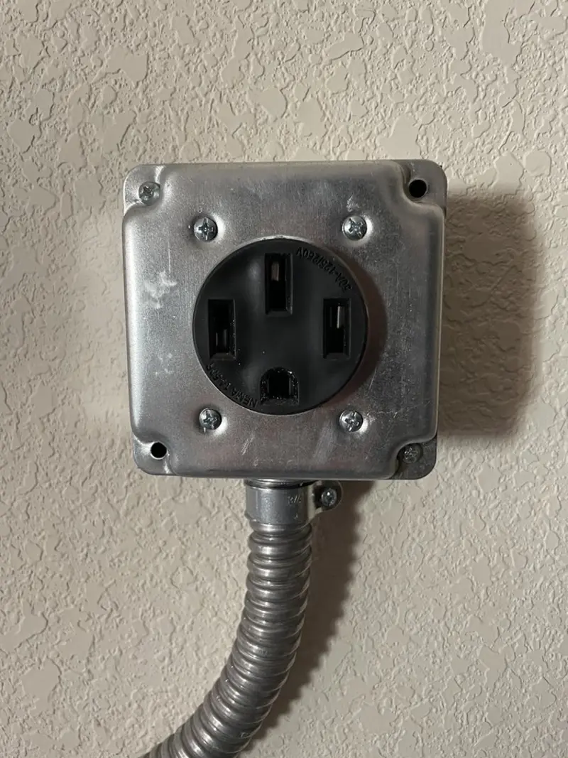 NEMA 14-50 outlet installed for Electrical Panel Upgrade in Centre